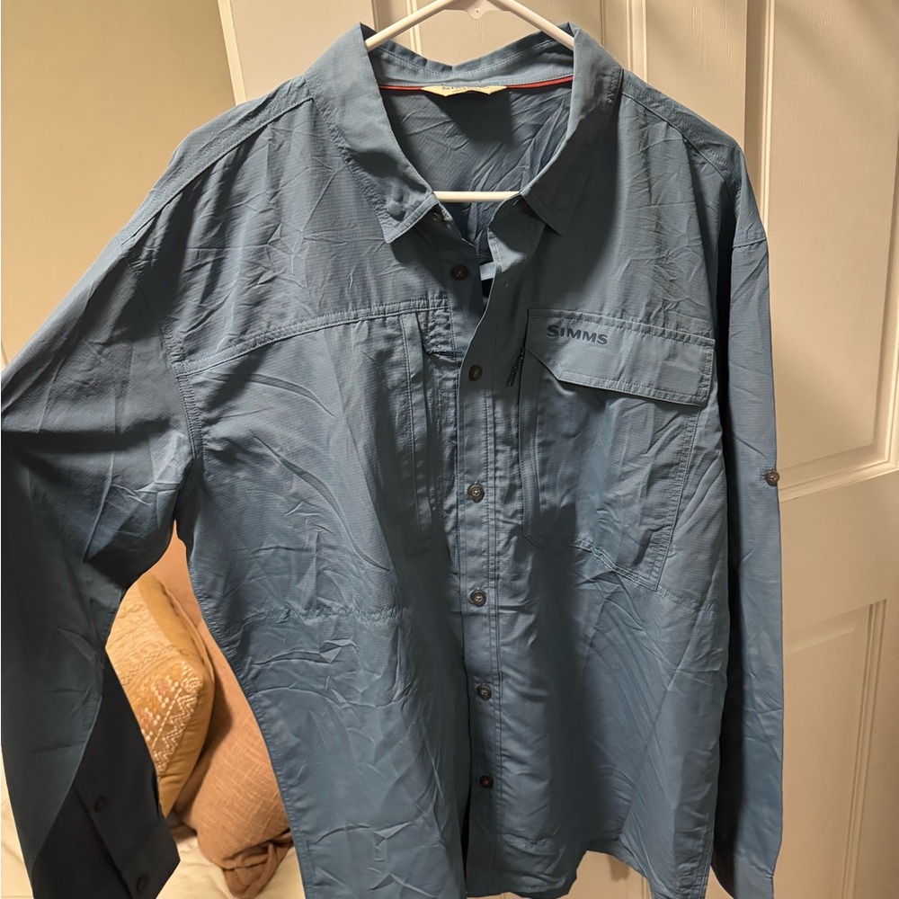 Simms Blue Button-Up Shirt